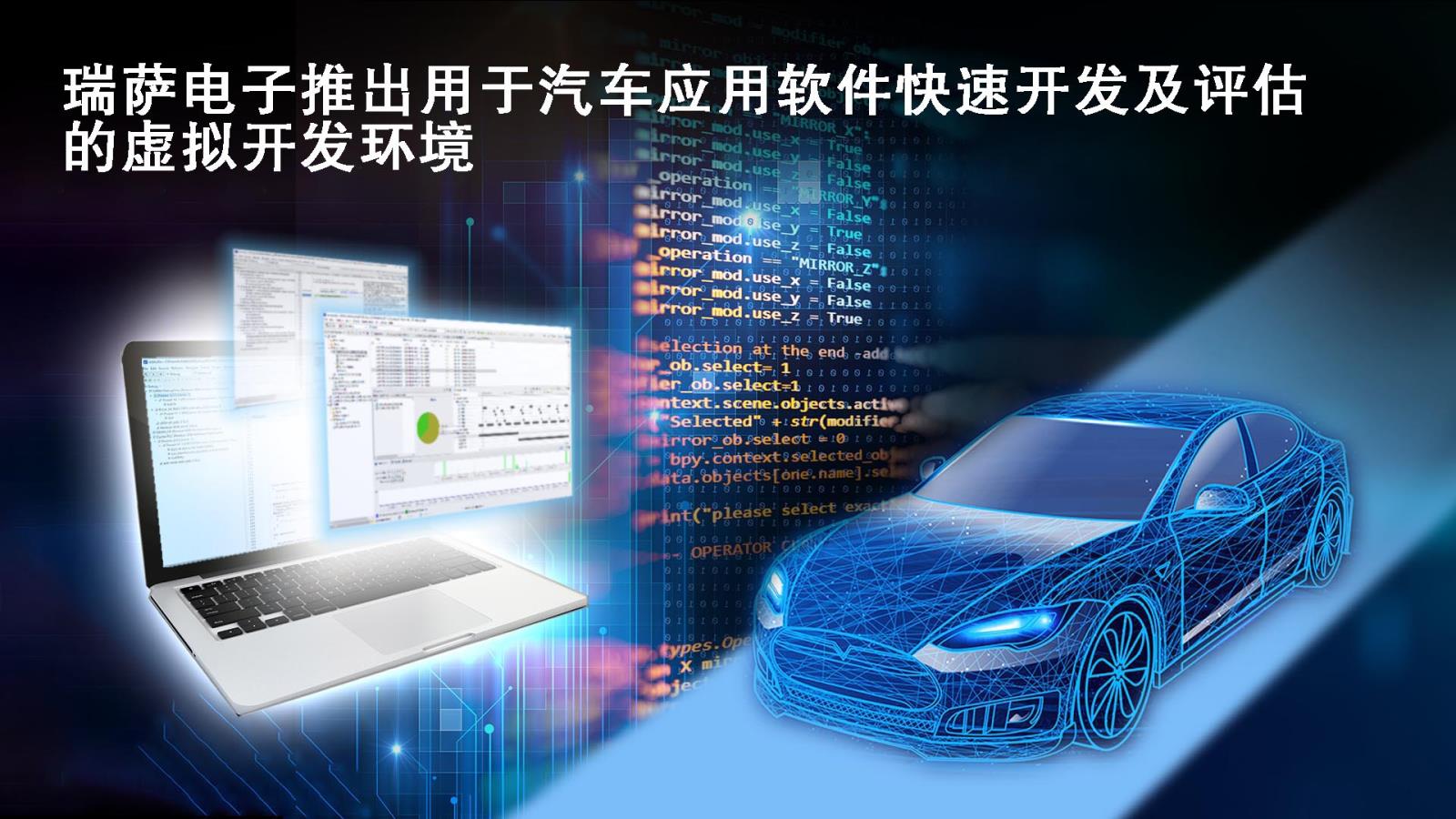 瑞萨电子推出用于汽车应用软件快速开发及评估的虚拟开发环境.jpg